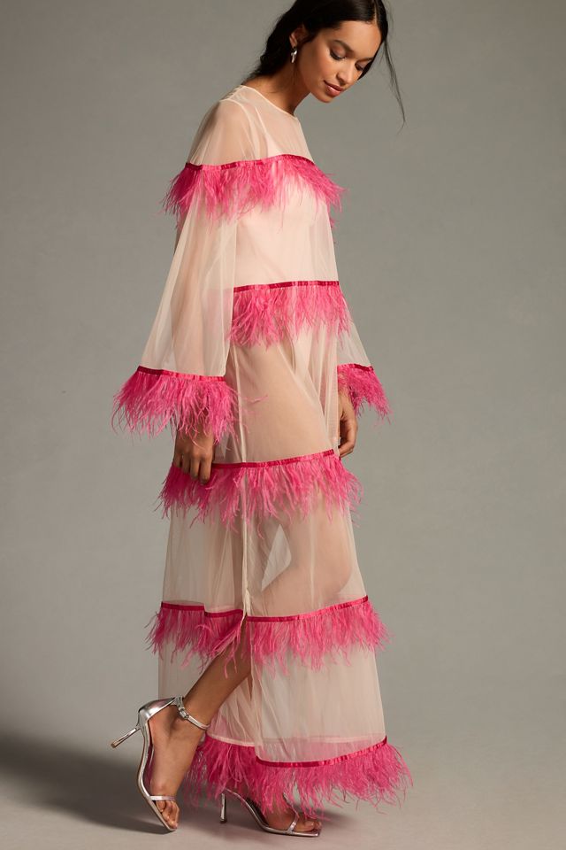 Audrey Adele Sheer Feather Tunic #2