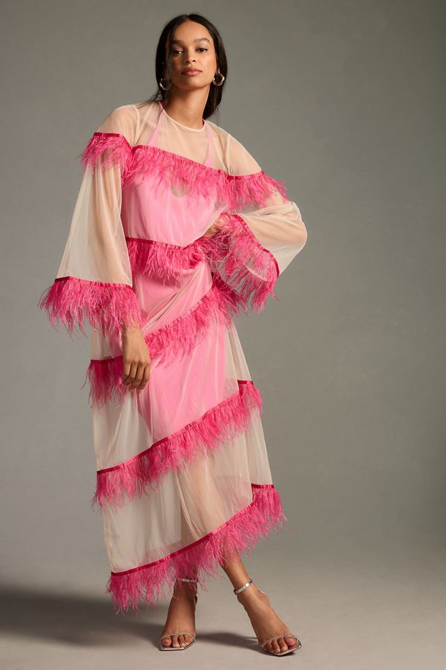 Audrey Adele Sheer Feather Tunic