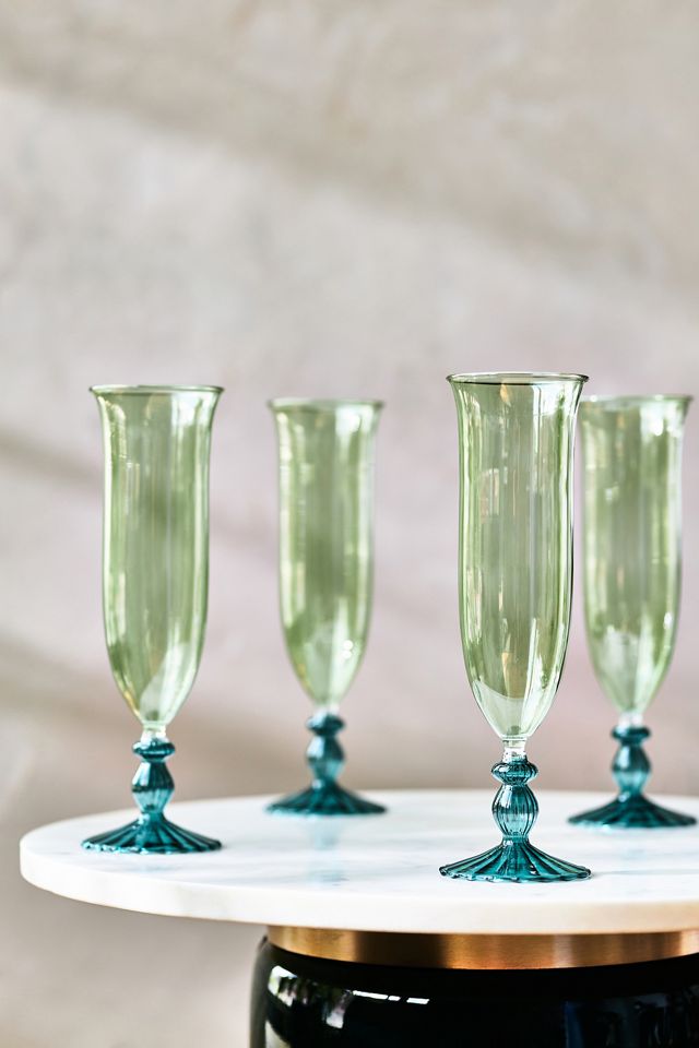 Cinzia Champagne Flute Glasses, Set of 4 Anthropologie UK