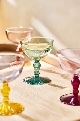 Cinzia Coupe Glasses, Mixed Set of 4