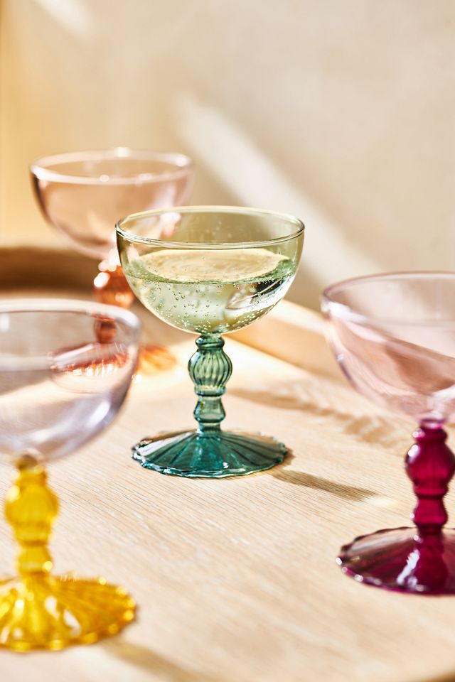 Jewel Toned Drinking Glass Set Of 4