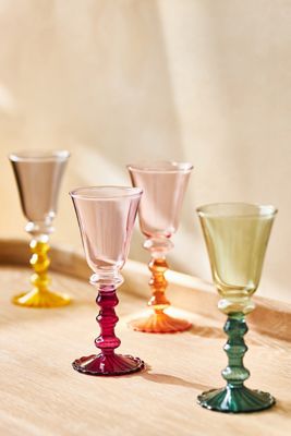 Cinzia Cordial Glasses, Mixed Set of 4