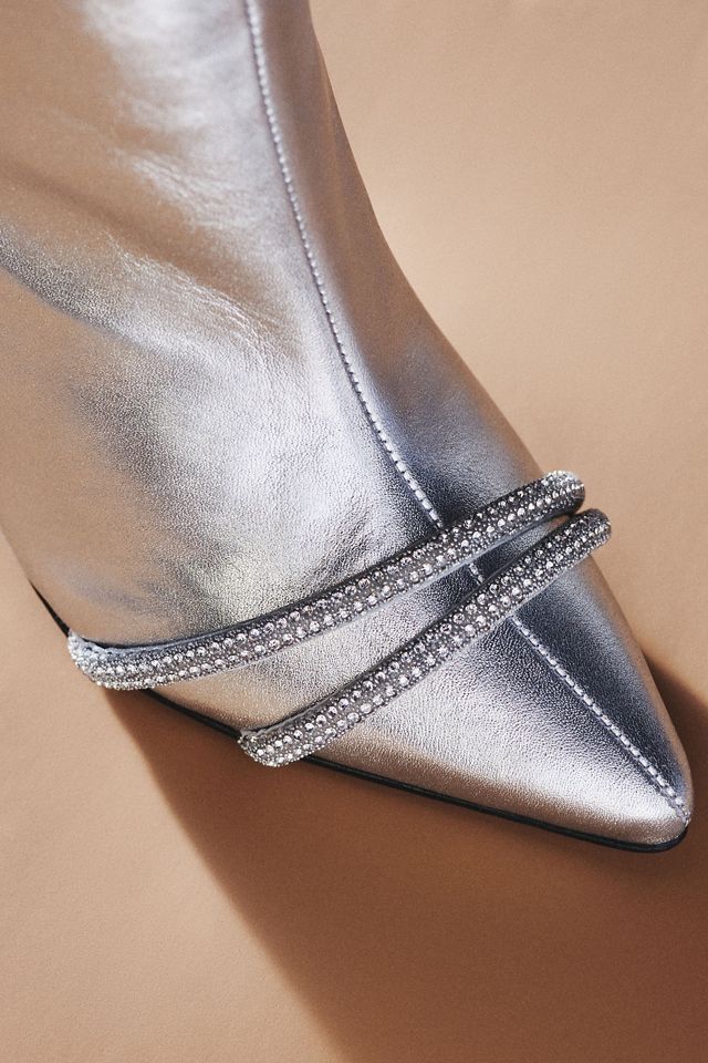 Black Suede Studio Love Heeled Boots #2