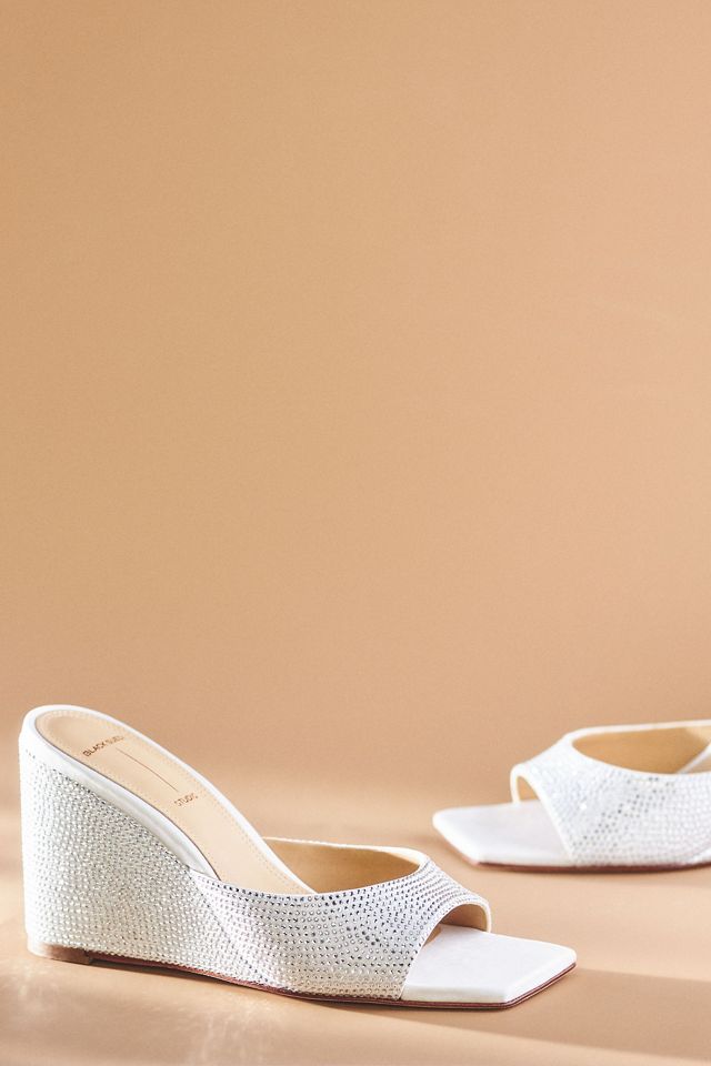 Black Suede Studio Paloma Wedge Heels #1