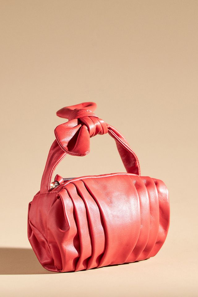 Mini Top-Knot Pleated Handbag