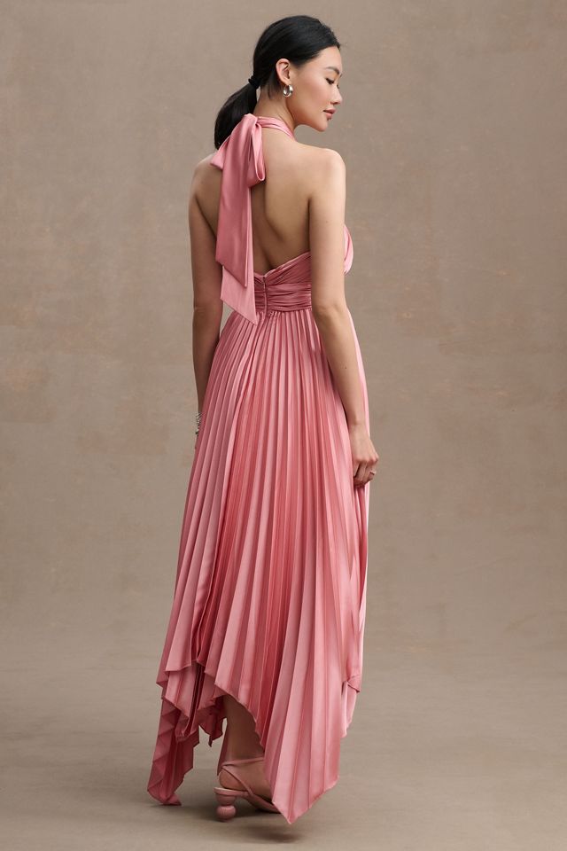 Mac Duggal Pleated A-Line Asymmetrical Halter Gown #2