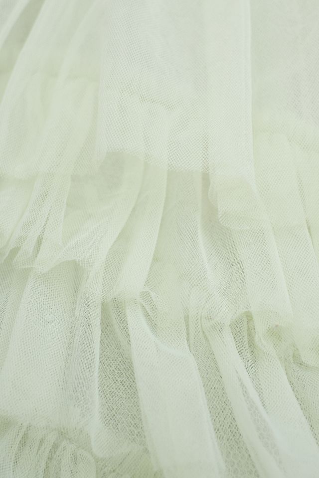 Mac Duggal Tiered Strapless Tulle A-Line High-Low Gown #4