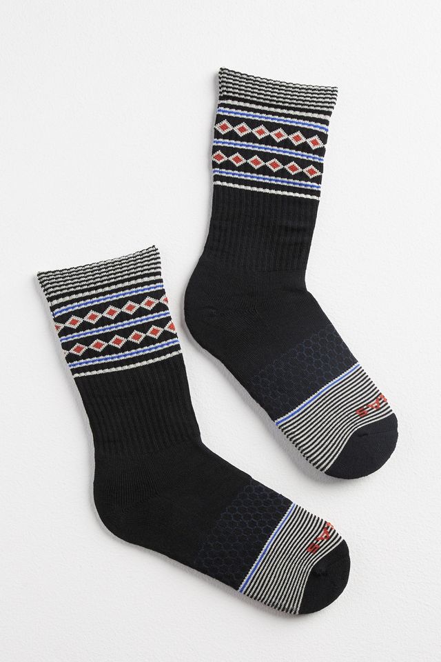 Bombas Solid Feed Stripe Fairisle Calf Socks | Anthropologie