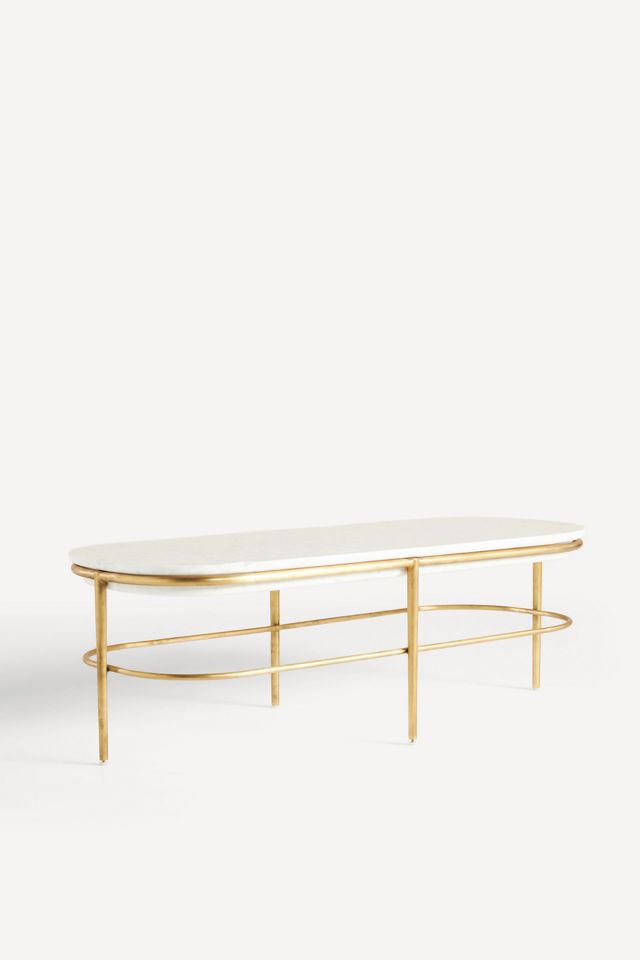 Shaw Oval Marble Top Coffee Table #2