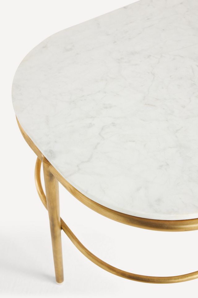 Shaw Oval Marble Top Coffee Table #4