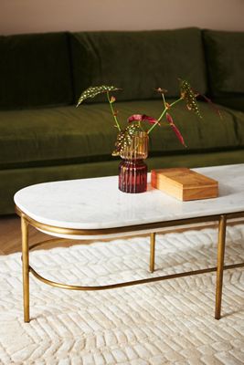 Shaw Oval Marble Top Coffee Table