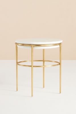 Anthropologie Shaw Side Table In White