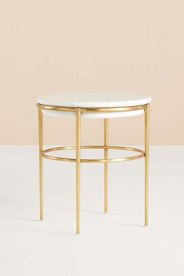 Anthropologie Shaw Side Table In White
