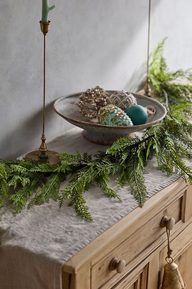 Pre-Lit Faux Cedar Garland, Evergreen 72-108" #4
