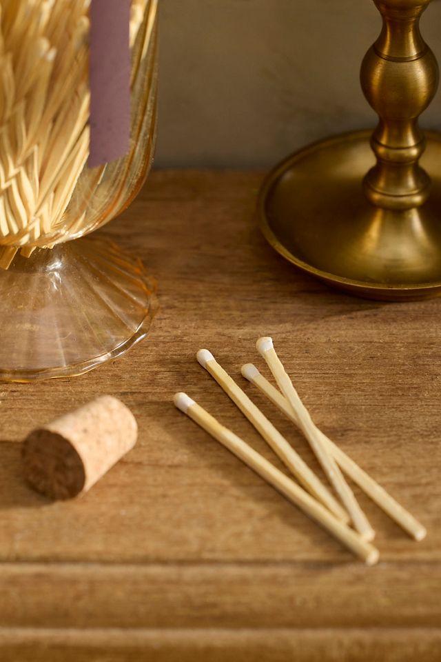 Ridged Glass Cloche with Matches #1