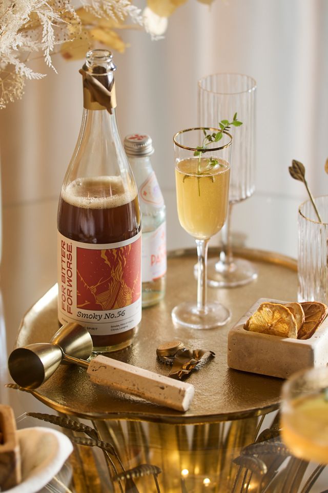 Gold Rim Champagne Flutes, Set of 6 #2