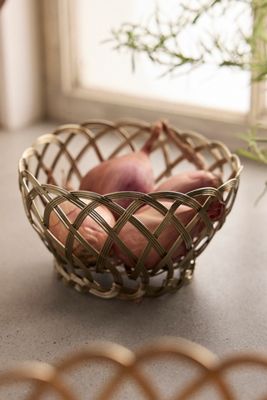 Copper Braided Serving Basket, Small