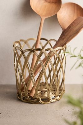Braided Copper Utensil Holder