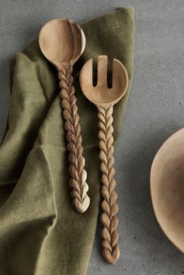 Braided Handle Utensil Serving Set
