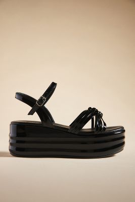 Shop Cordani Yula Flatform Sandals In Black