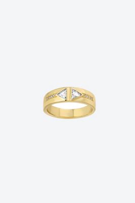Christina Magdolna Diamond Double Pyramid Ring