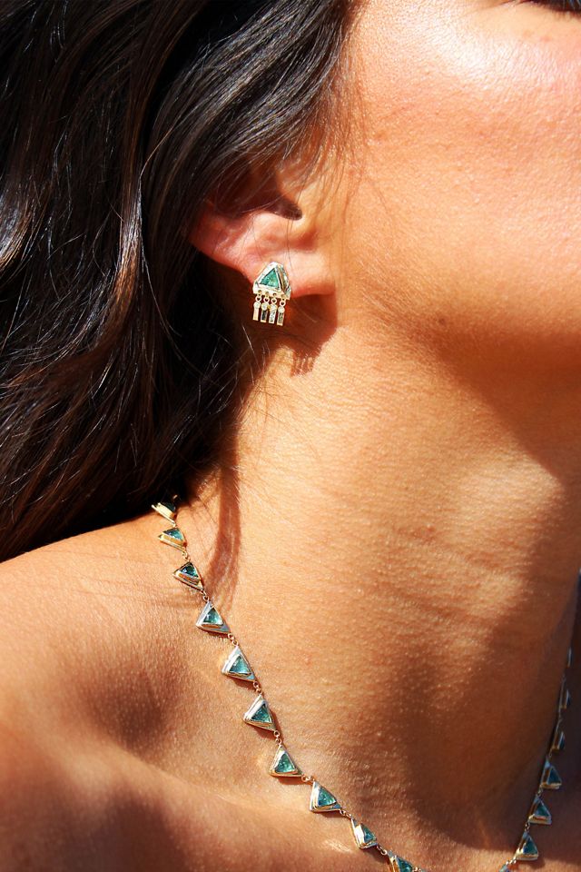 Christina Magdolna Diamond Pyramid Studs #1