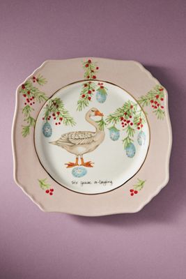 Lou Rota Twelve Days of Christmas Dessert Plate