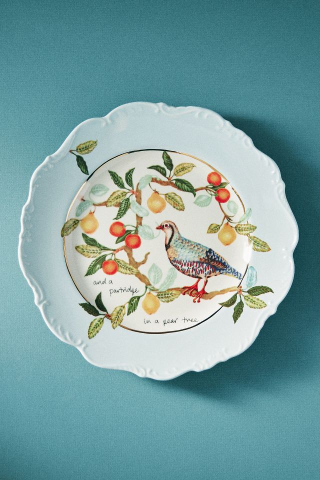 NEW Anthropologie Inslee Fariss Twelve 12 Days Christmas Plate