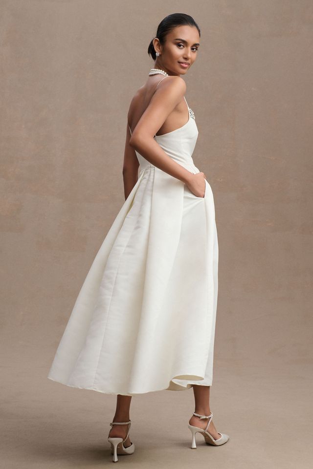 Sachin & Babi Audra Pleated Embellished Midi Dress #4