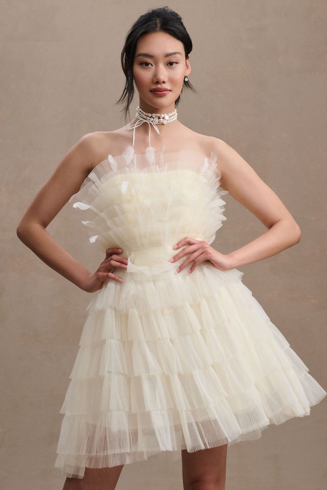 Mac Duggal Daphne Strapless Tiered Tulle Mini Dress #2