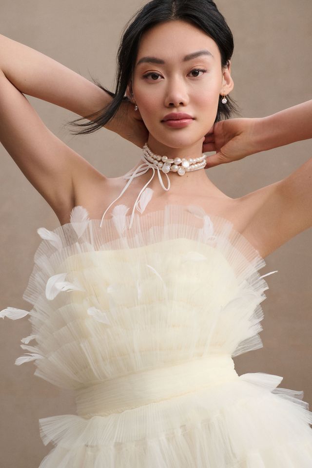 Mac Duggal Daphne Strapless Tiered Tulle Mini Dress #3