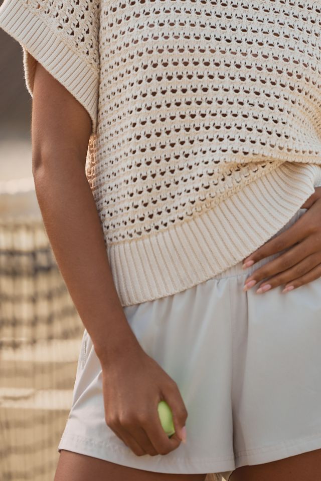 Varley Julianna Knit Short-Sleeve Sweater #3