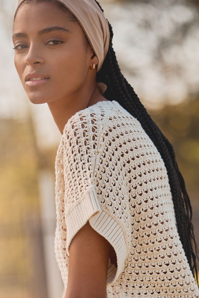 Varley Julianna Knit Short-Sleeve Sweater #4