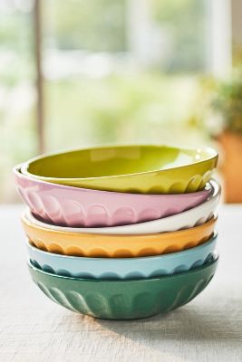Anthropologie Amelie Assorted Latte Pasta Bowls, Set Of 6 By  In Assorted Size Set Of 6