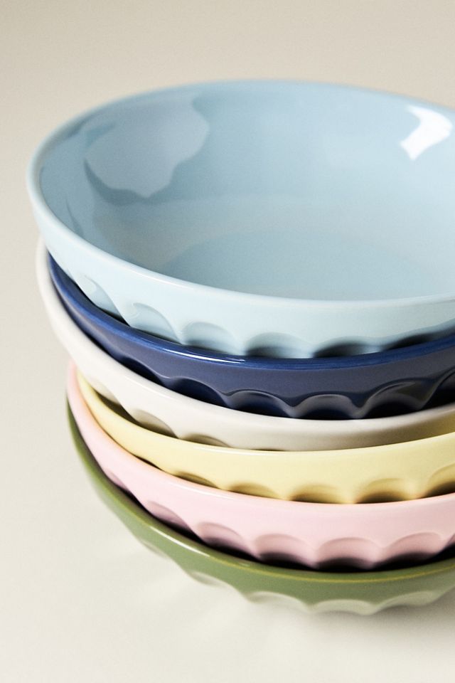 The Latte Stoneware Pasta Bowls, Assorted Set of 6: Amelie Edition #2