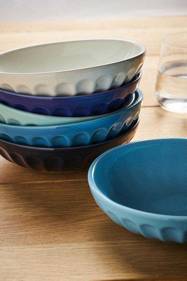 Amelie Assorted Latte Pasta Bowls, Set of 6