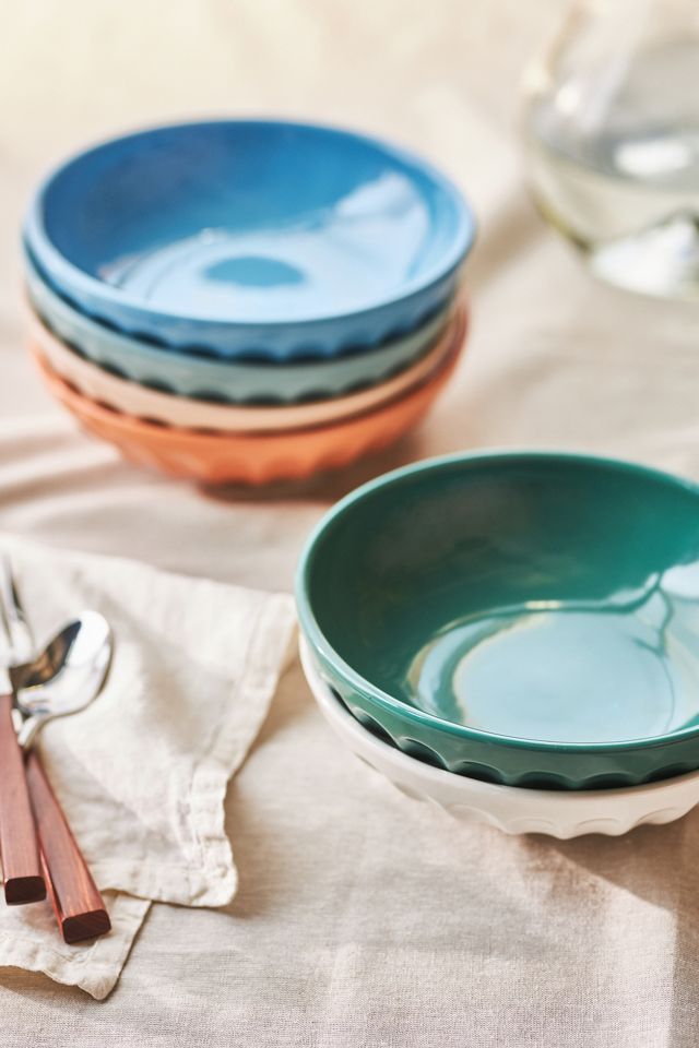 Amelie Assorted Latte Pasta Bowls, Set of 6