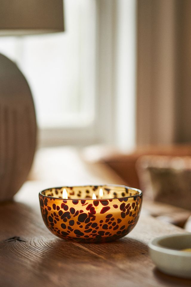 Apothecary 18 Woody Violet & Amber Glass Candle | AnthroHome