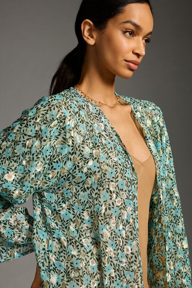 Llani Metallic Floral Kimono #2