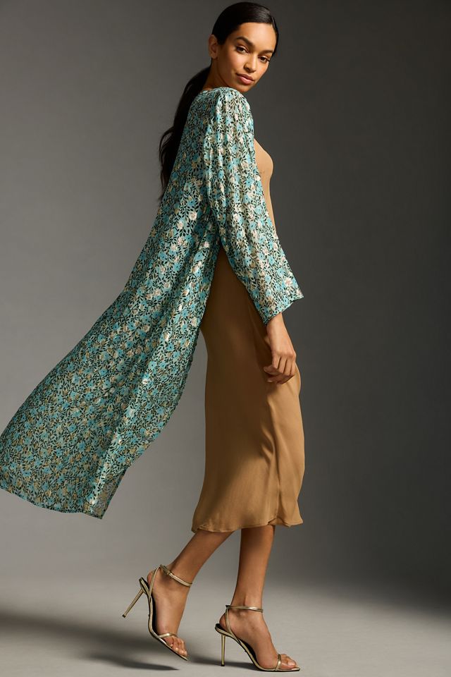 Llani Metallic Floral Kimono #3