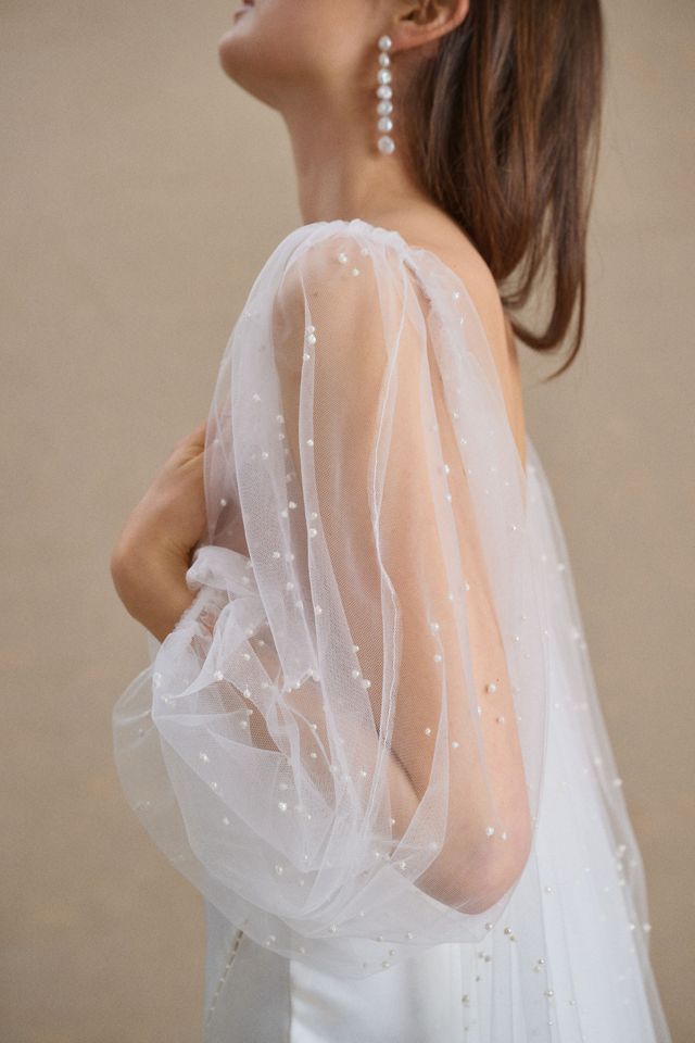 A.B. Ellie Sheer Long-Sleeve Cape