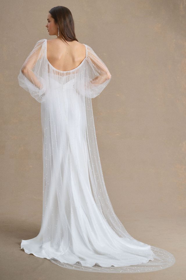 Pleated Cape by A.B. ELLIE Bridal Accessories — A.B. ELLIE