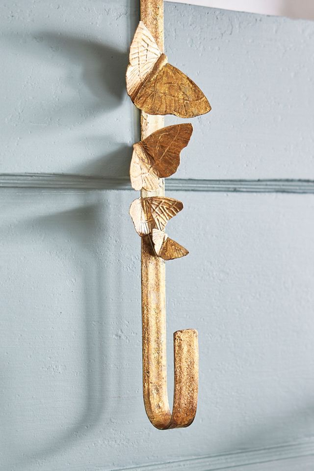 Gilded Moth Wreath Hanger #1