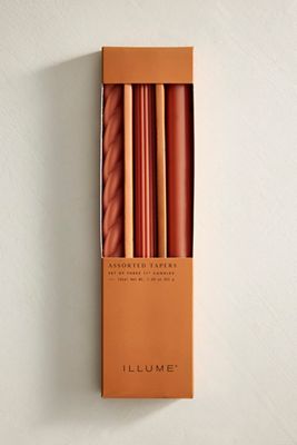 Mixed Silhouette Tapers, Set of 3 Terracotta
