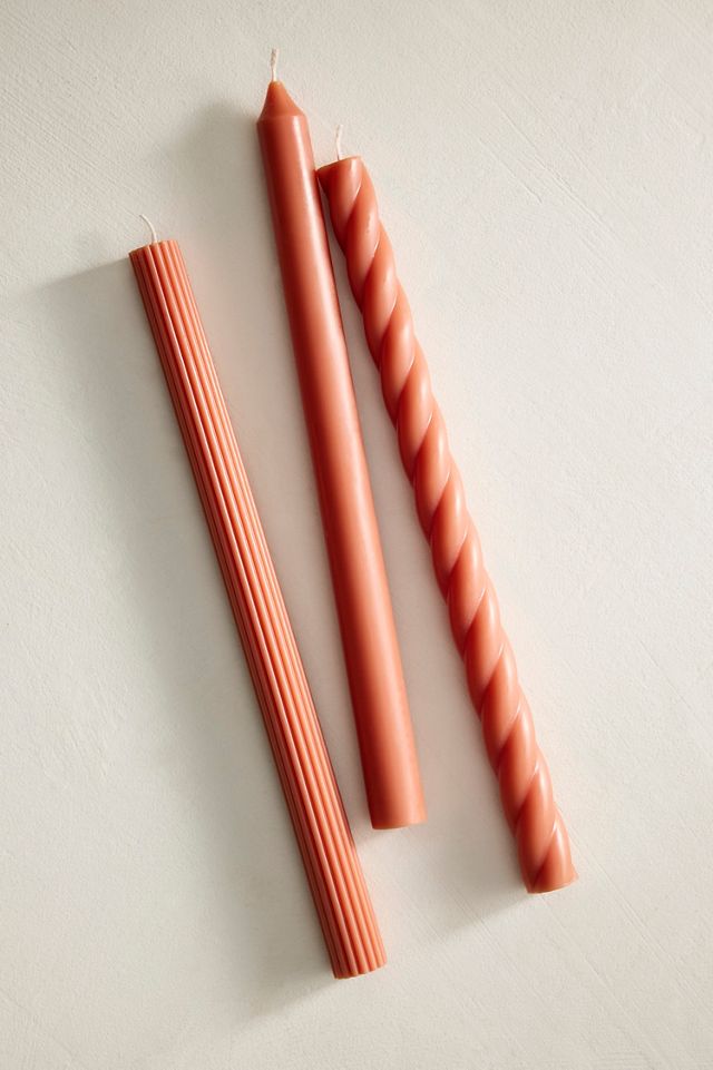Mixed Silhouette Tapers, Set of 3 Terracotta #1