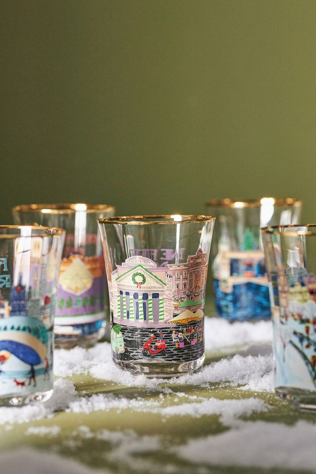 Holiday In The City Juice Glass #2