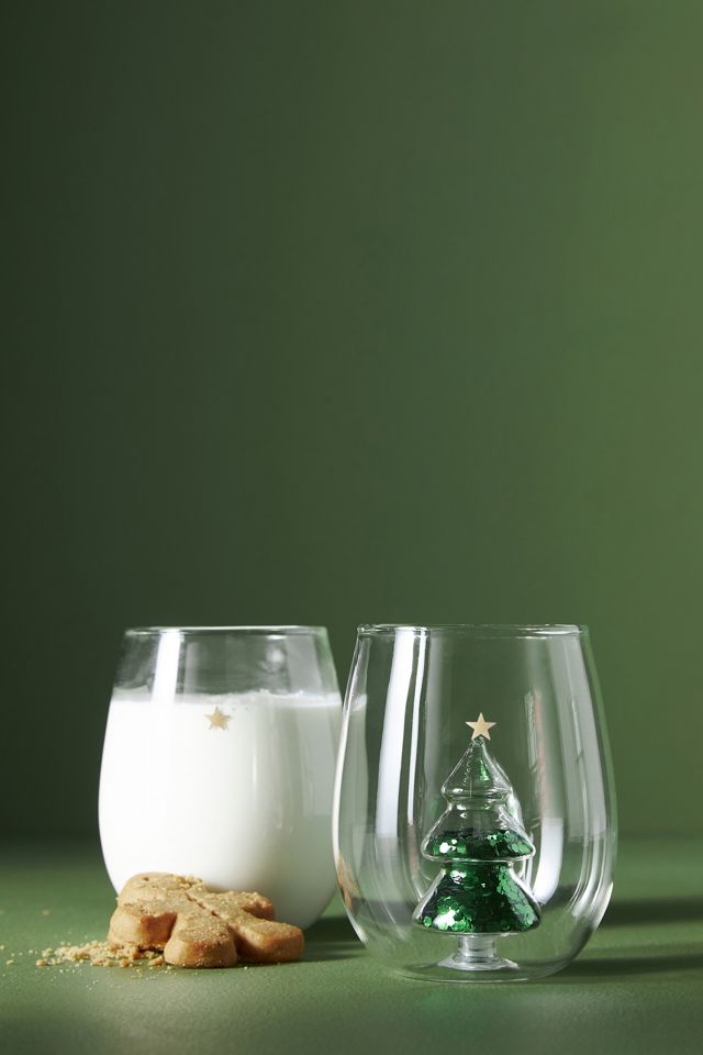 Yuletide Christmas Stemless Wine Glass #1