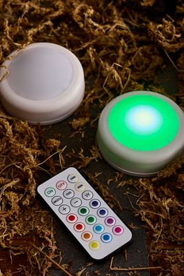 Stargazer Color Changing Puck Lights, Set of 2