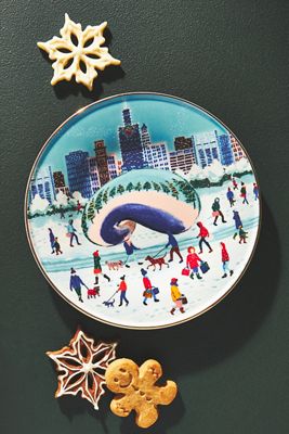Holiday In The City Dessert Plate