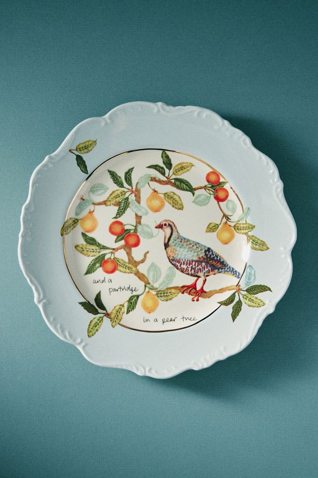 Lou Rota Twelve Days of Christmas Assorted Stoneware Dessert Plates, Set of 12 #1